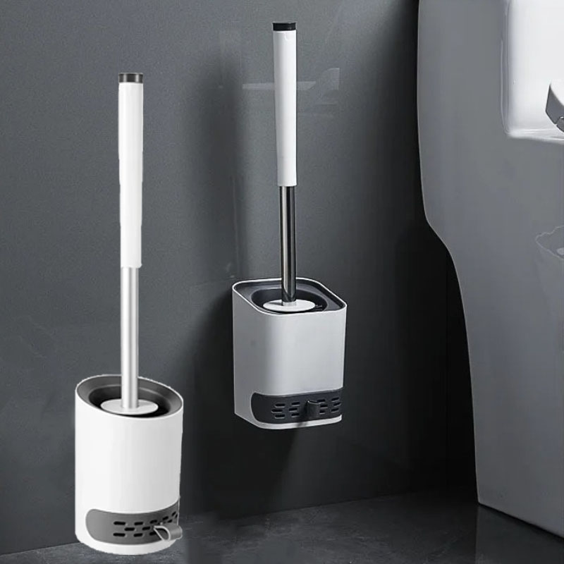Home Creation Bathroom - Siliconen TPR toiletborstel met pincet Badkameraccessoires
