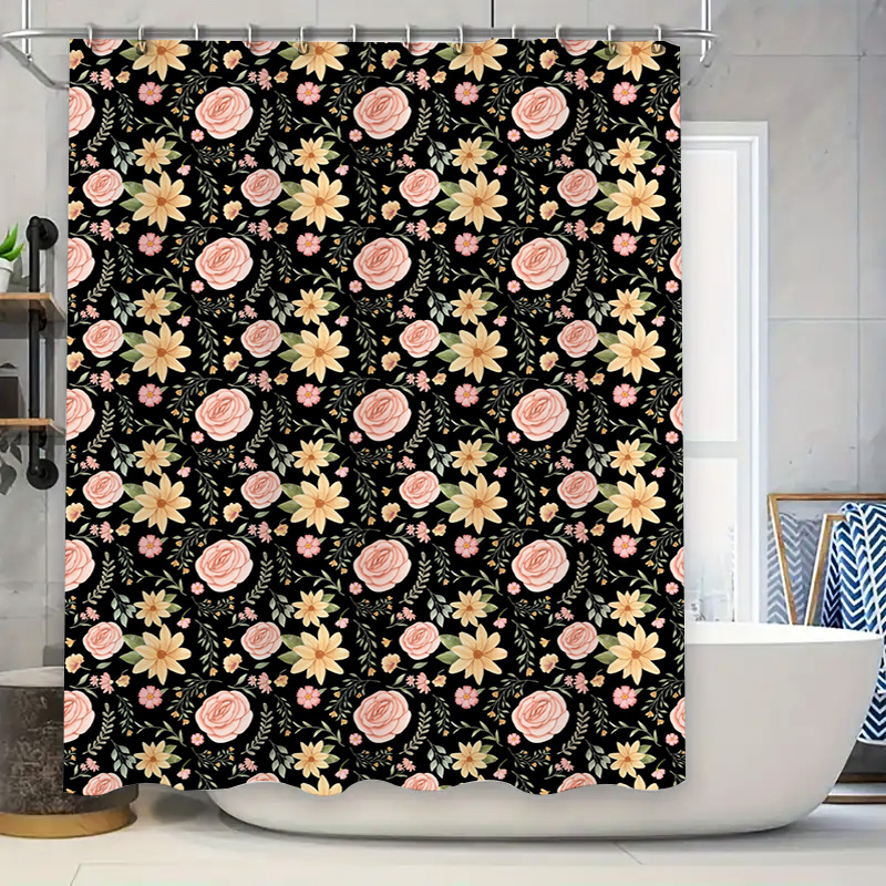 Zwart Wit Patroon Douchegordij - Home Bathroom Remodel recensie en prijs