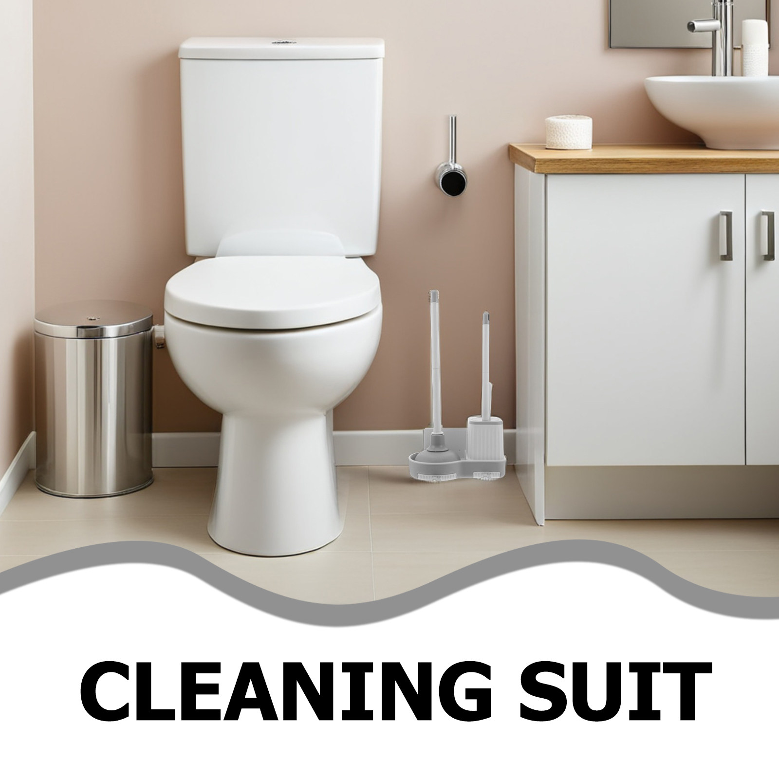 1 Set Toiletborstel en Plunjer - Home Bathroom Cleaning Kit recensie en prijs